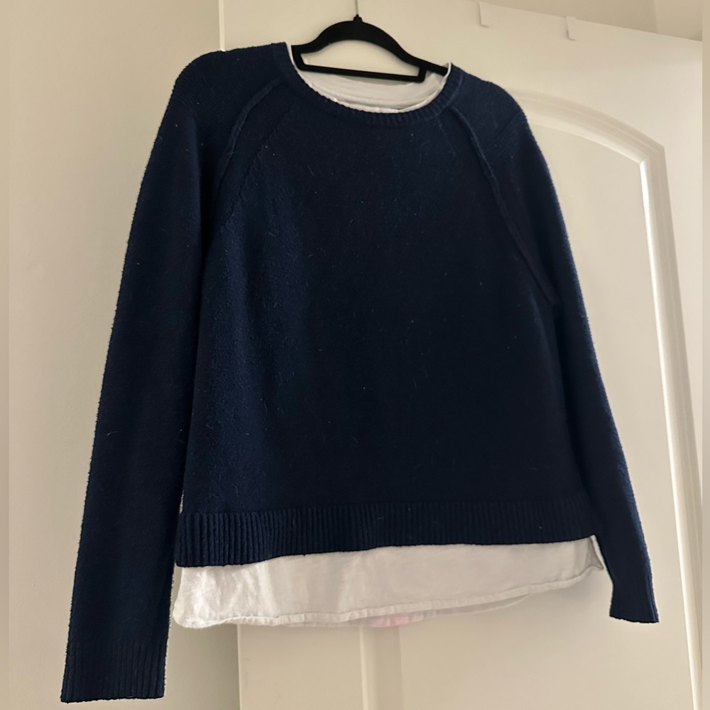 Classic Navy Crew Neck Sweater